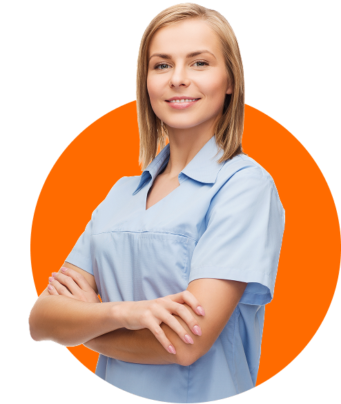 kobieta w stroju medycznym