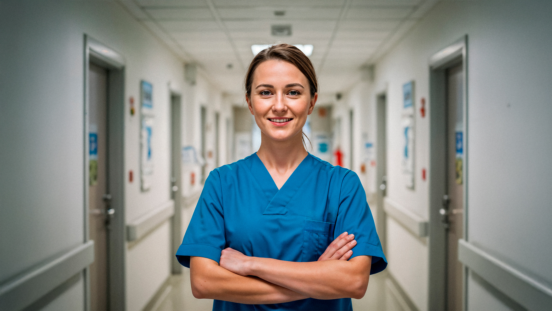 osoba w stroju medycznym